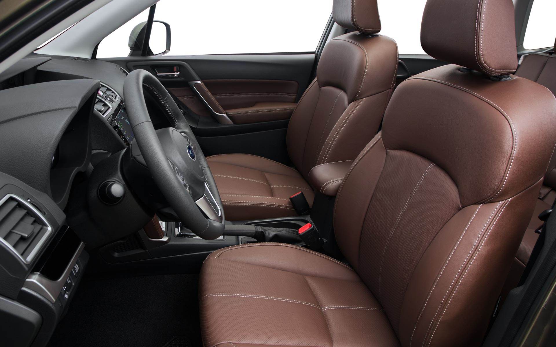 2018 Subaru Forester Black Leather Front Interior